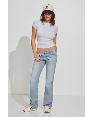 Garage Ultra Low Rise Straight Jeans - Blue