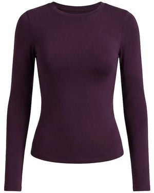 Garage Sleek Crewneck Longsleeve Top - Purple
