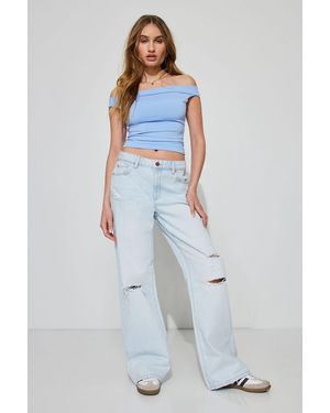 Garage Wide Leg Jean - Blue