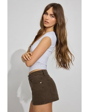 Garage Twill Micro Skort - Brown