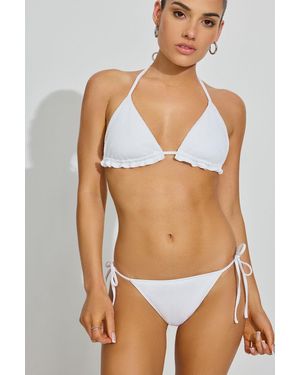 Garage Side Tie Cheeky Bikini Bottom - Blue