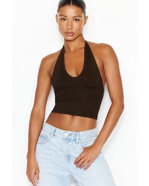 Garage Combo Stitch Halter Top - Blue