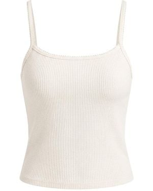 Garage Waffle Cami Top - White