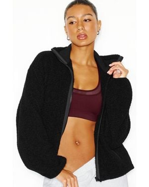 Garage Sherpa Full Zip Jacket - Black