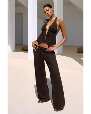 Garage Millie Linen Pull-On Pants - Multicolor