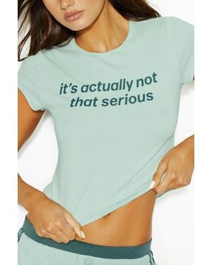 Garage Relaxed Graphic Baby Tee - Blue