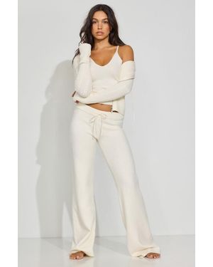 Garage Straight Leg Sweater Pants - Natural