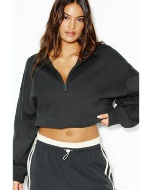 Garage Ultrafleece Half Zip Sweatshirt - Black