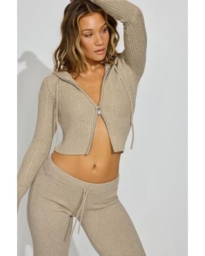 Garage Cable Knit Zippy - Brown