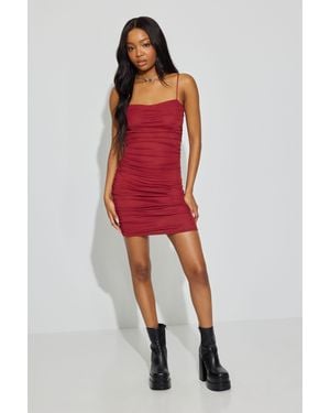 Garage Gigi Mesh Mini Dress - Red