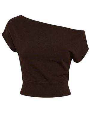 Garage Stretchterry Off Shoulder Top - Black