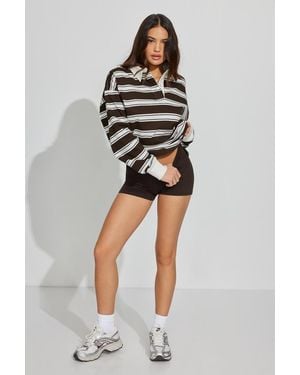 Garage Relaxed Longsleeve Rugby Shirt - Black