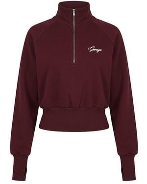 Garage Ultrafleece Funnel Half Zip Sweatshirt - Red