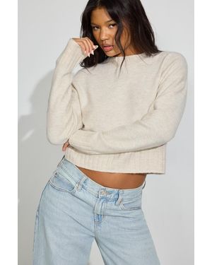 Garage Long Sleeve Spongy Crewneck Sweater - Gray