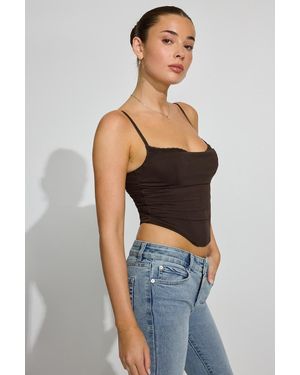 Garage Ally Mesh Peekaboo Bustier - Blue