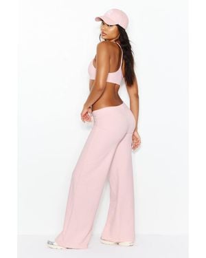 Garage Stretchterry Wide Leg Pants - Pink