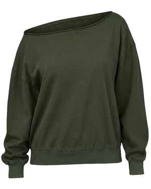 Garage Softterry Off Shoulder Sweatshirt - Green
