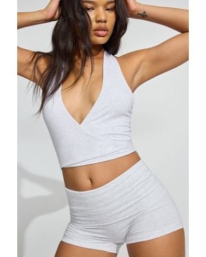 Garage Wrap Halter Top - Gray