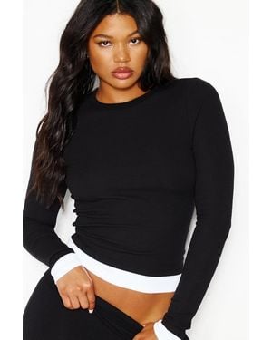 Garage Snatchrib Double Layer Longsleeve Top - Black