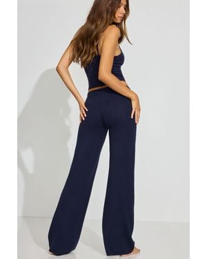Garage Straight Leg Sweater Pants - Blue