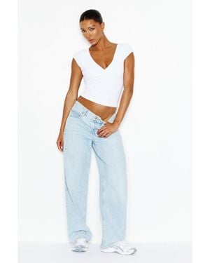 Garage Low Rise Baggy Jeans - Blue