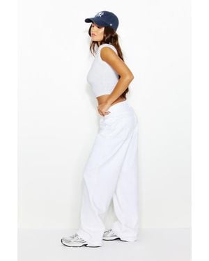 Garage Low Rise Baggy Jeans - White