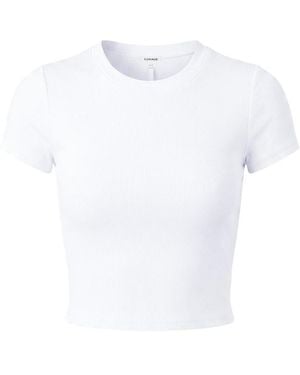 Garage Snatchrib Cropped Crewneck T-Shirt - White