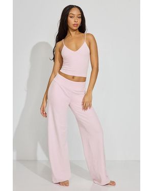 Garage Chenille Low Rise Pants - Pink