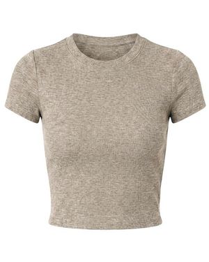 Garage Snatchrib Cropped Crewneck T-Shirt - Brown