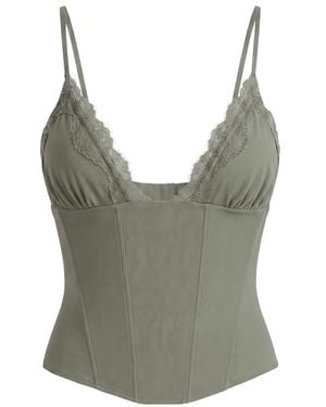Garage Adela Lace Trim Cami Corset - Green