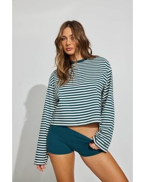 Garage Fluid Long Sleeve Crewneck - Blue