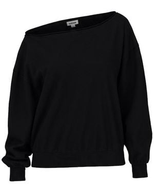 Garage Softterry Off Shoulder Sweatshirt - Black