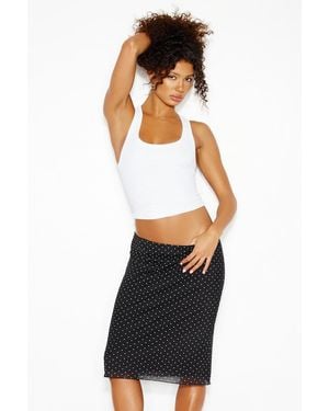 Garage Midi Mesh Skirt - Black