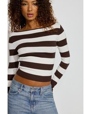 Garage Ryan Fitted Boatneck Sweater - Gray