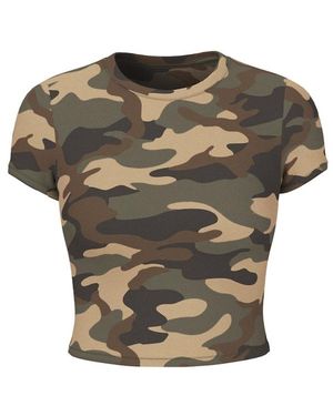 Garage Supersoft Cropped Crewneck T-Shirt - Brown