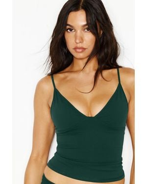 Garage Active Plunge Cami Top - Green