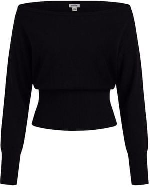 Garage Off Shoulder Reset Long Sleeve Top - Black