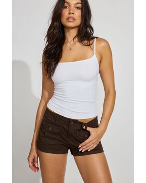Garage Cargo Micro Shorts - White