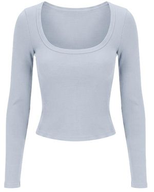 Garage Snatchrib Scoop Neck Longsleeve Top - Blue