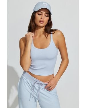 Garage Ribbed Scoop Cami Top - Blue