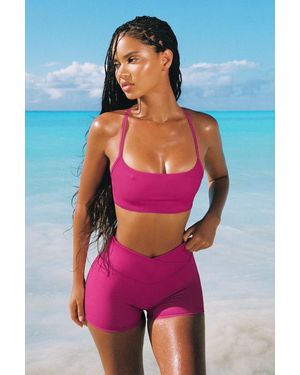Garage Active Cross Front Shorts - Pink