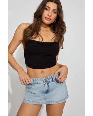 Garage A-Line Denim Skort - Blue