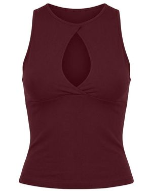 Garage Sleek Keyhole Tank Top - Purple