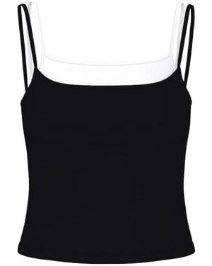 Garage Sleek Double Layer Cami Top - Black