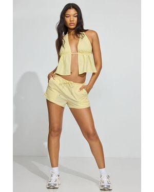 Garage Linen Mini Shorts - Yellow