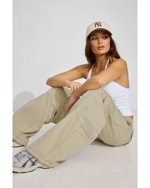 Garage Wide Cargo Pants - Natural