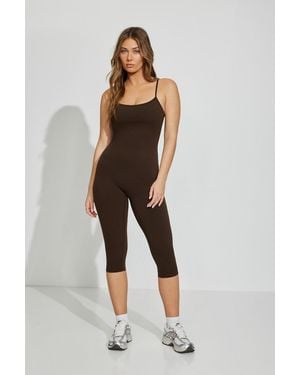 Garage Active Capri Jumpsuit - Brown