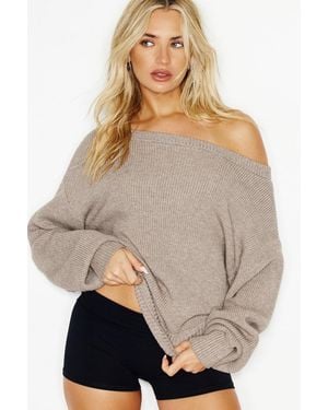Garage Day Off Asymmetric Sweater - Gray