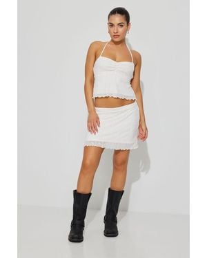 Garage Mini Embroidered Skirt - Multicolor