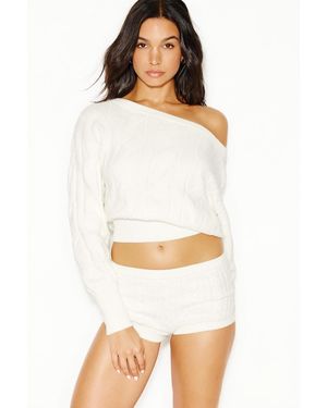 Garage Chenille Boatneck Jumper - White